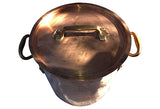 19th-Century French Copper Pot with Lid