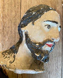Early 20th Century Italian Hand-painted Papier-mache' Saint Head FREE SHIPPING