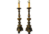 Italian Carved & Parcel-gilt Lamps, Pair - FREE SHIPPING