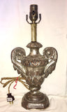 18th-Century Italian Carved & Silver-gilt Wood Fragment Lamps