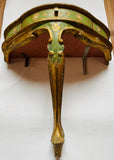 Pair of Florentine Painted & Parcel-gilt Emerald & Cream Bed-side Tables w/Filigree