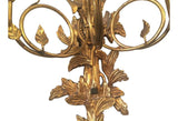 1950s Italian Gilt Carved Tassel Sconces, Pair