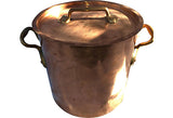 19th-Century French Copper Pot with Lid