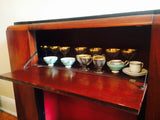 Prohibition Era Fireplace Mantel with Secret Dry Bar Compartment