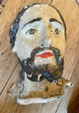 Early 20th Century Italian Hand-painted Papier-mache' Saint Head FREE SHIPPING