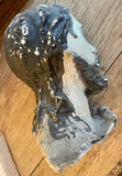Early 20th Century Italian Hand-painted Papier-mache' Saint Head FREE SHIPPING