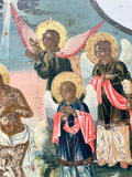 18th Century Wooden Orthodox Icon Baptism Of Jesus