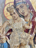 19th Century Orthodox Icon Madonna And Child