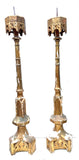 19th Century Giltwood Gothic Candlestics, Pair