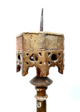 19th Century Giltwood Gothic Candlestics, Pair