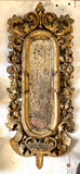 19th Century Italian Gilt And Hand-carved Candleholder With Mirror