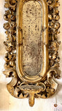 19th Century Italian Gilt And Hand-carved Candleholder With Mirror