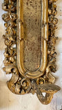 19th Century Italian Gilt And Hand-carved Candleholder With Mirror