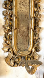 19th Century Italian Gilt And Hand-carved Candleholder With Mirror
