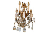 Pair of Italian Crystal and Glass Sconces - FREE SHIPPING