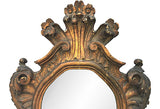 1930s Italian Carved Wood and Parcel-gilt Mirror
