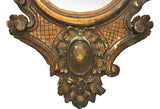 1930s Italian Carved Wood and Parcel-gilt Mirror