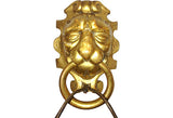 Italian Gilt Lion Candle Sconces, Pair - FREE SHIPPING