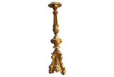 Italian Hand-Carved Giltwood Candlestick - FREE SHIPPING