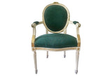 Louis XVI Parcel-Gilt Medallion Armchair - FREE SHIPPING