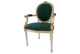 Louis XVI Parcel-Gilt Medallion Armchair - FREE SHIPPING