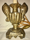 19th-Century Carved and Silver-gilt Urn Table Lamps, Pair