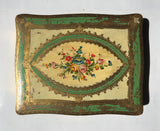 1940s Filigree Florentine Hand-painted Box