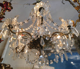 Italian Crystal and Glass Chandelier