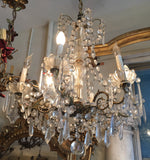 Italian Crystal and Glass Chandelier