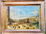 Venice Piazza San Marco with Filigree Gilt Florentine Frame