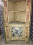 19th-Century Italian Parcel-Gilt Corner Cabinets