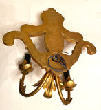 Italian Painted & Parcel-gilt 2-arm Sconce