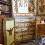 19th-C Italian Carved & Painted Altar Cabinet