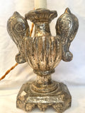 19th-Century Carved and Silver-gilt Urn Table Lamps, Pair