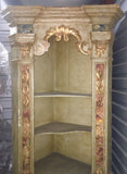 19th-Century Italian Parcel-Gilt Corner Cabinets