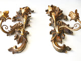1940s Italian Carved and Parcel-gilt Sconces, Pair