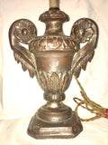 18th-Century Italian Carved & Silver-gilt Wood Fragment Lamps
