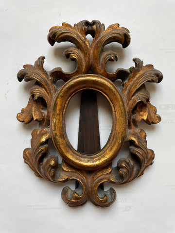 19th-C Italian Baroque Hand-carved Gilt Frame