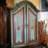 19th-C Italian Carved & Painted Altar Cabinet