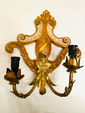 Italian Painted & Parcel-gilt 2-arm Sconce