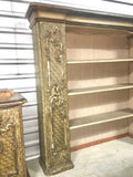 18th-Century Italian Painted & Silver Gilt Bookcase