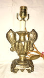 19th-Century Carved and Silver-gilt Urn Table Lamps, Pair