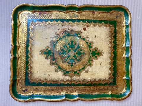 Square Florentine Wooden Tray