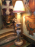 1940s Italian Florentine Painted and Parcel-gilt Table Lamp - FREE SHIPPING
