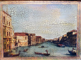 Venice Canal Grande with Filigree Florentine Gilt Frame