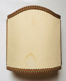 Italian Linen Ivory Half- Lampshades, Pair