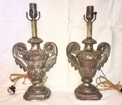 18th-Century Italian Carved & Silver-gilt Wood Fragment Lamps – Antiques on  Jackson