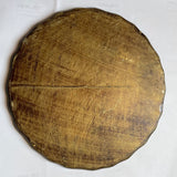 Round Florentine Painted and Parcel-gilt Ruby Tray