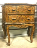 1950s Two-drawer Italian Venetian Painted Chest