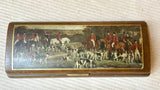 Small Wooden Cigarette Box w/Hunting Scene